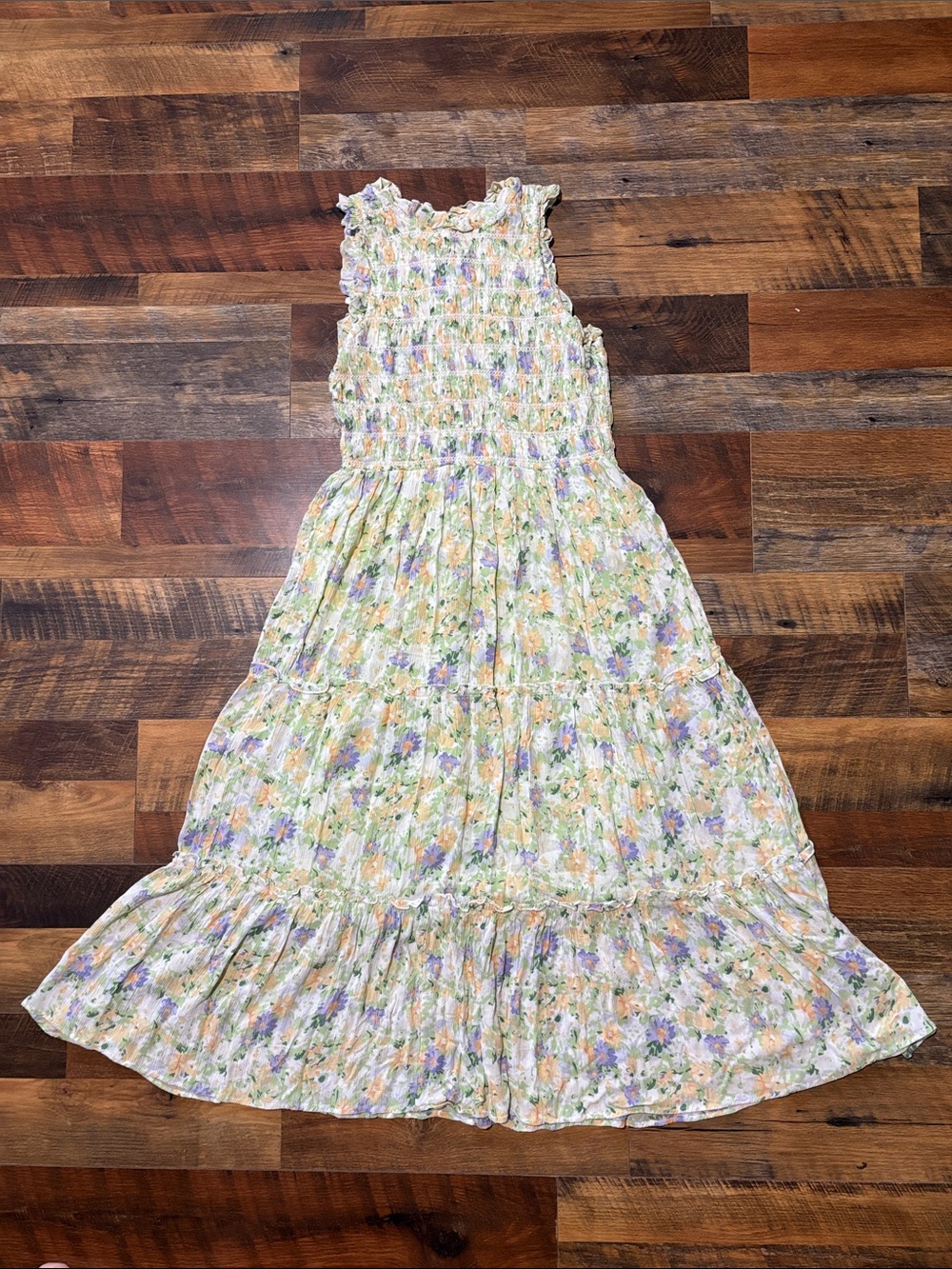 Boutique BOHERA Floral Smocked Sleeveless Maxi Dress